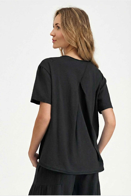 Women's Knit Woven Combo Top