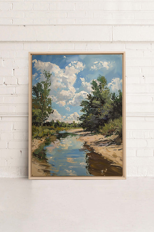 CREEK MIRAGE, Werk auf gespannter Leinwand