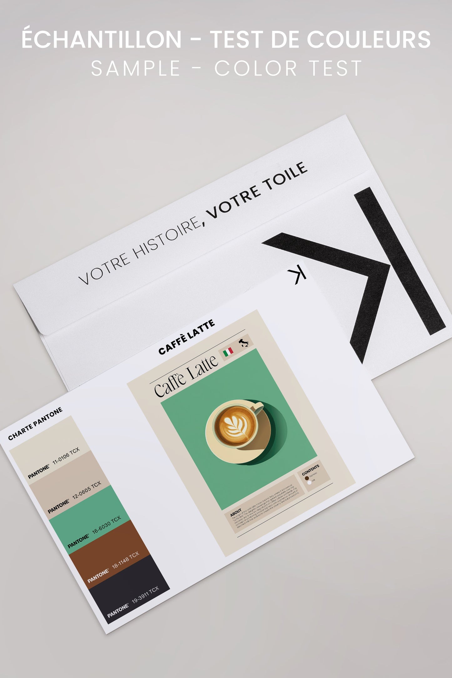 CAFFÈ LATTE, Mischtechnik auf gespannter Leinwand