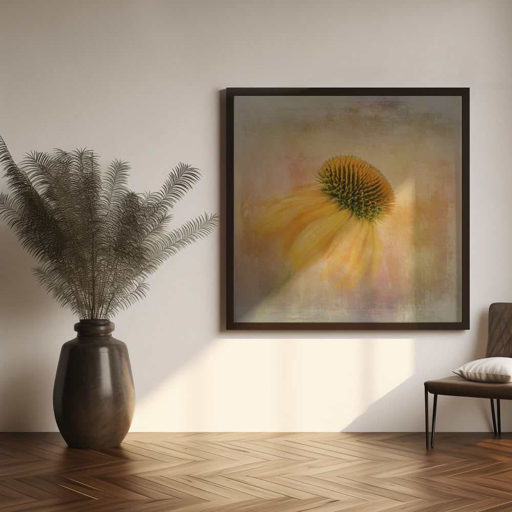 Wandbild Sonnenhut in Gelb