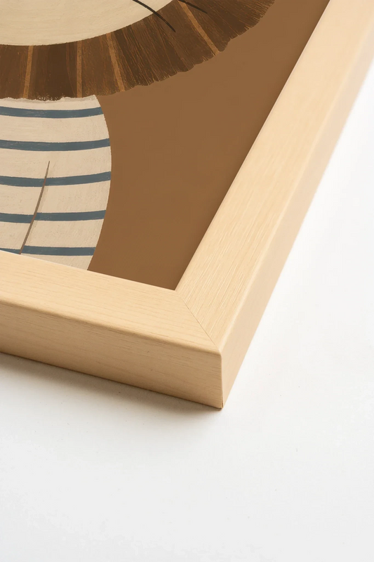 LEO THE LION, Oeuvre sur toile rigide, encadré Naturel Clair (collective)