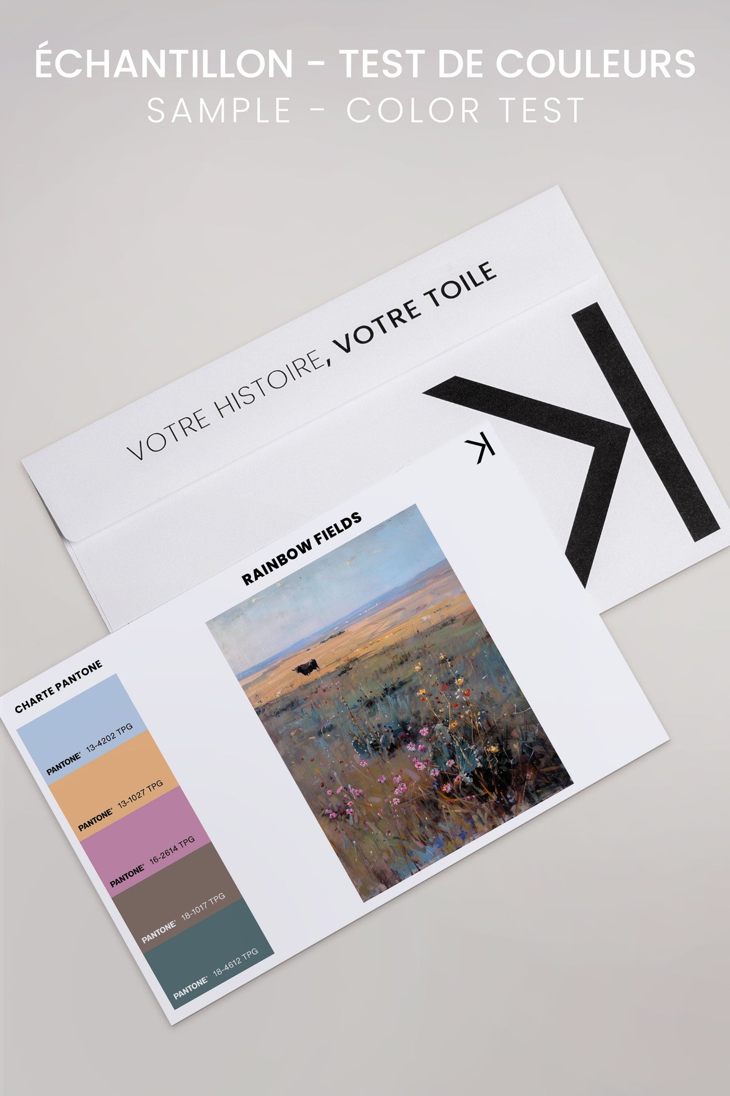 RAINBOW FIELD, Mischtechnik auf Leinwand