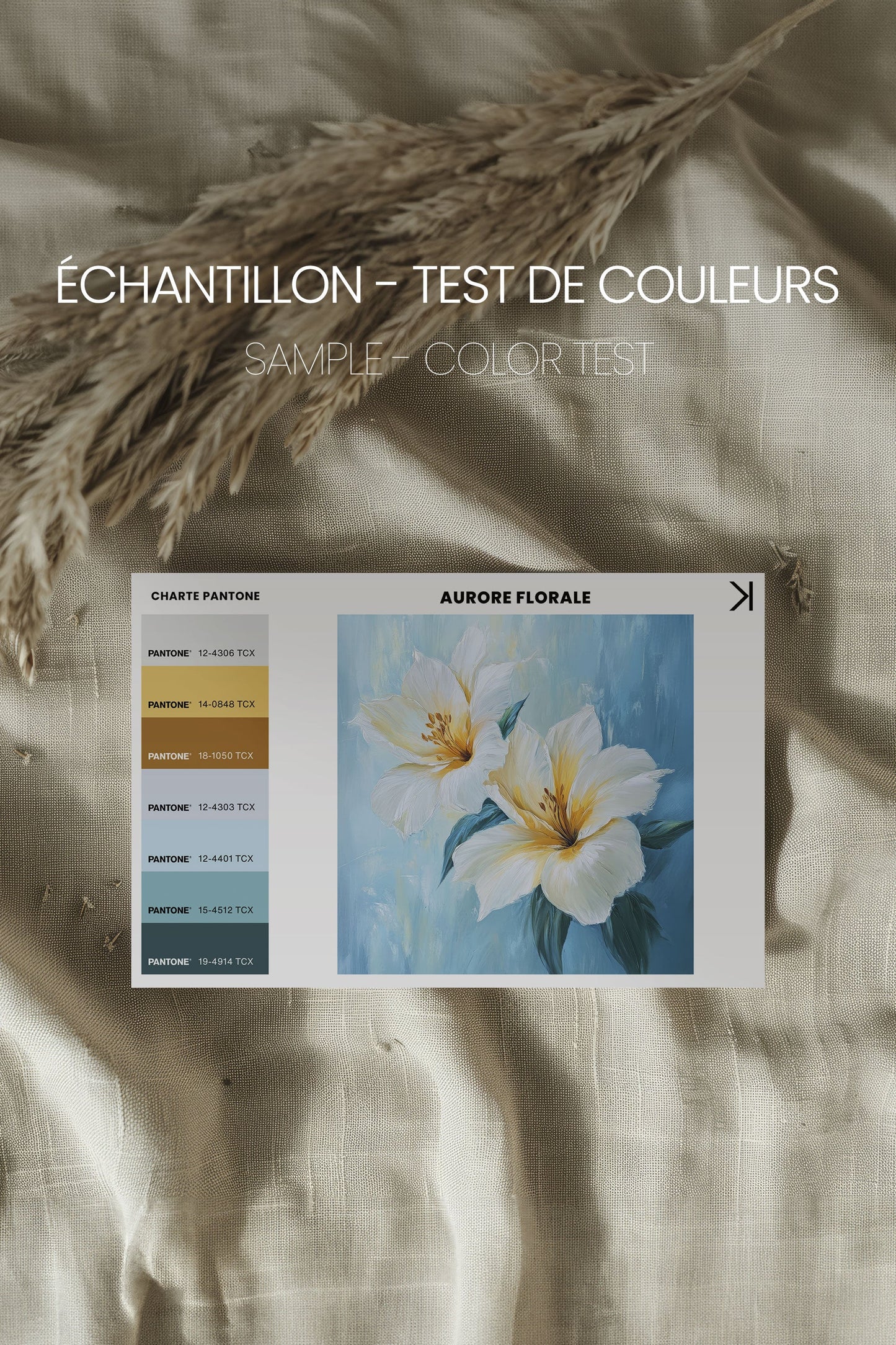 AURORE FLORALE, stretched canvas artwork