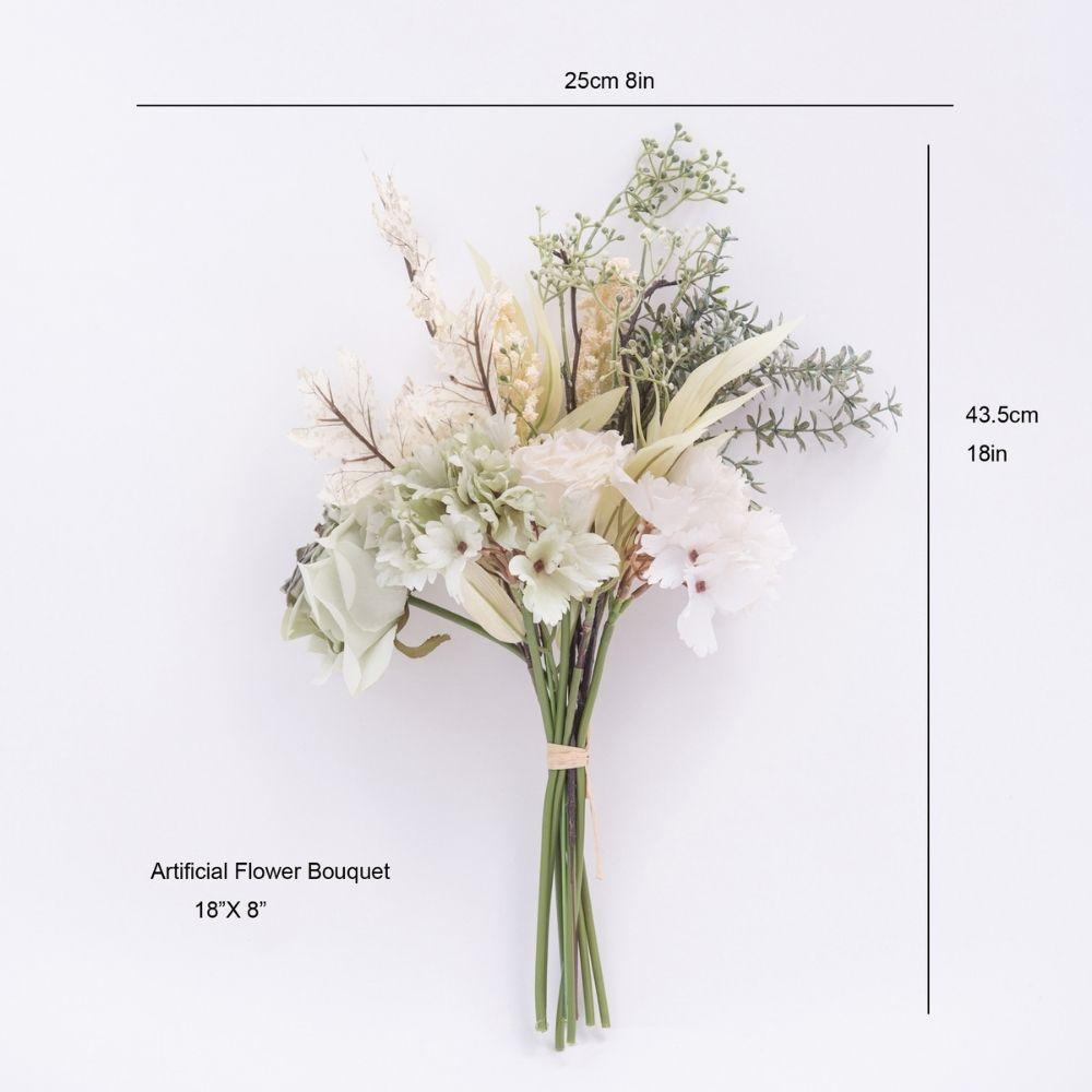 冬の造花ブーケ 45cm x 20cm