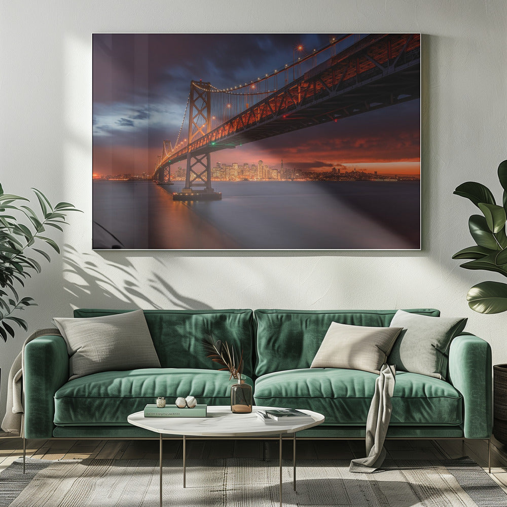 Wandbild: Brand über San Francisco