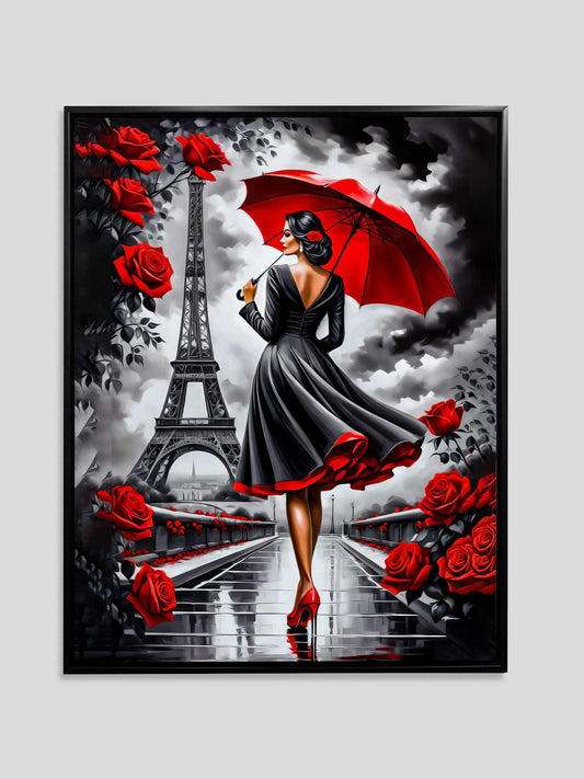 Paris Rot/Schwarz 91 x 122 cm