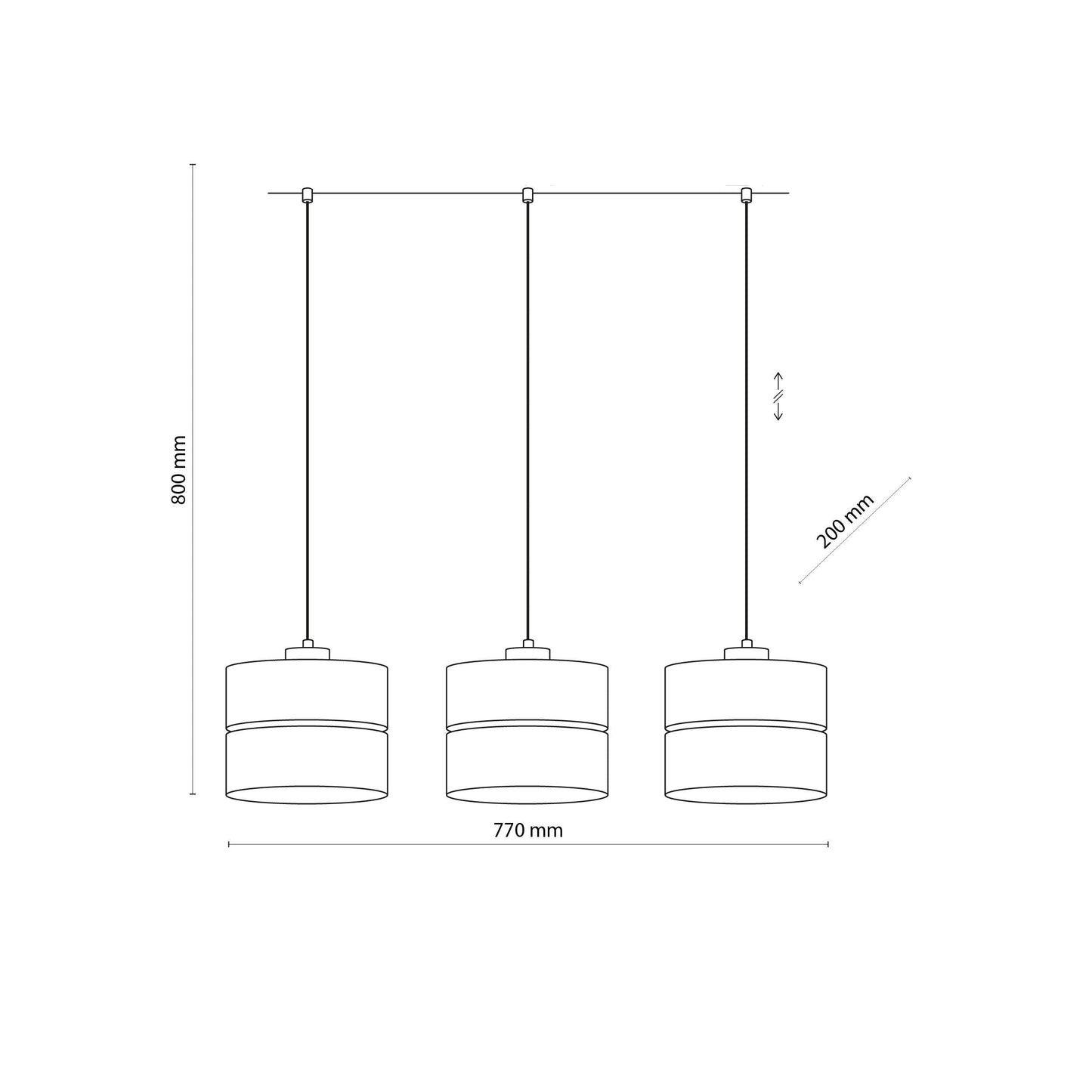 Eco Scandinavian 3-Light Pendant for Kitchen Island & Dining Table - AURABAGS SHOP