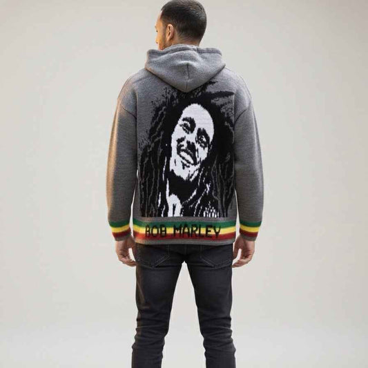 Bob Marley grey/ black Unisex Alpaca Sweater