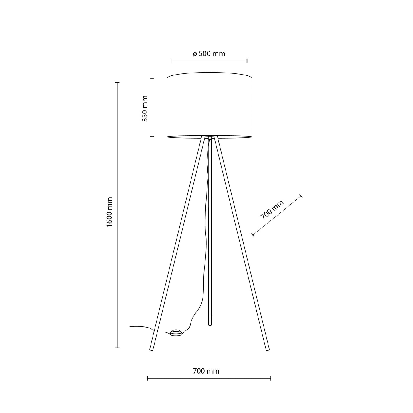 UMBERTO Black Modern Floor Lamp (Clearance) - AURABAGS SHOP