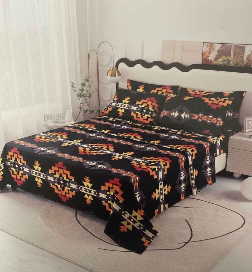 Black 6Pc Sheet Set