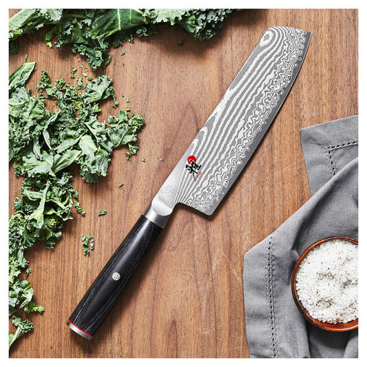 Miyabi Kaizen II 5000FCD Nakiri Knife 6.5″ – FC61 Core, Damascus Steel