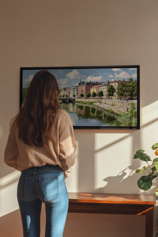 NÖRDLICHE STILLE, Kunstwerk auf gespannter Leinwand