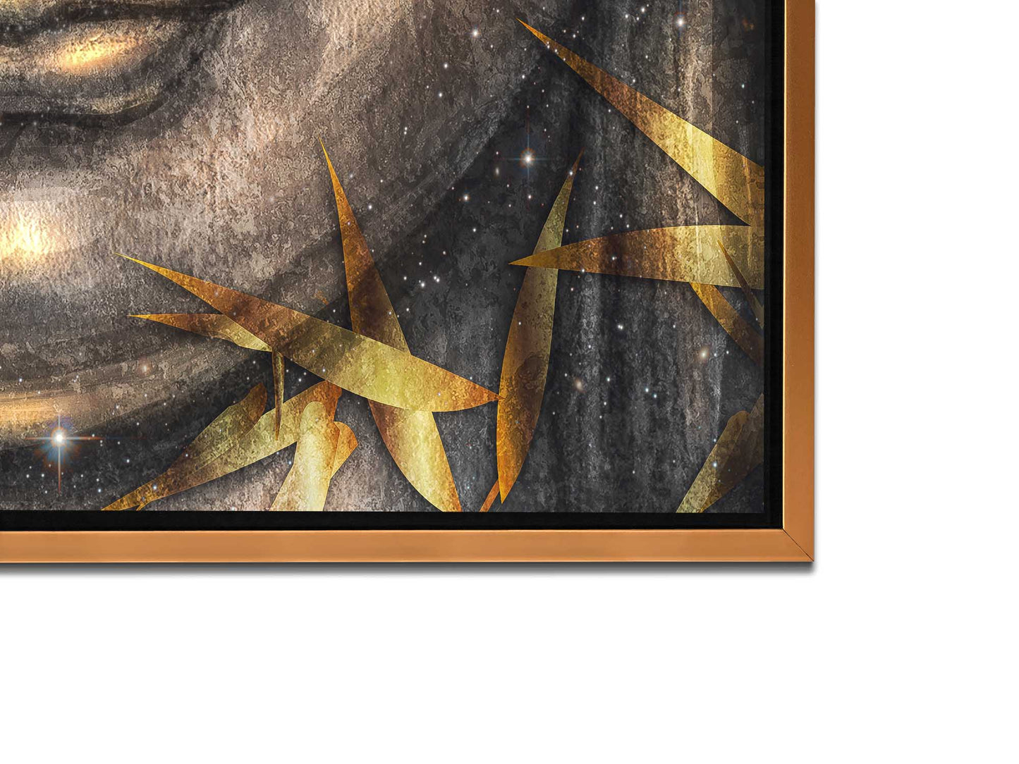 Wandbild – Leinwanddruck Gold Buddha – Kunstwerk