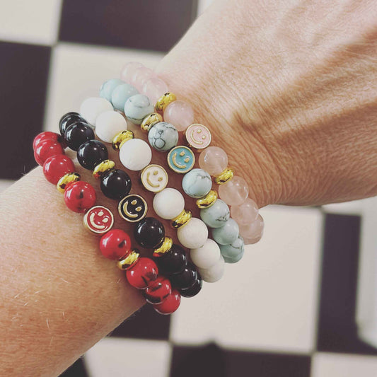 Red Howlite Happiness Bracelet