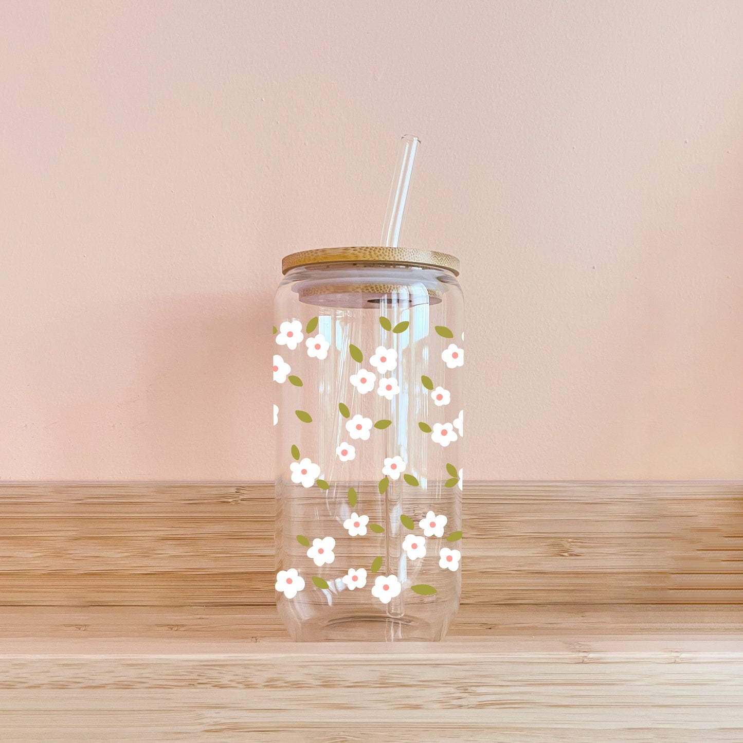 Boho-Glas - Bloom weiß