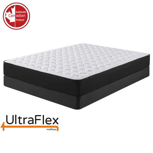 UltraFlex® PURITY - Mattress and BoxSpring Set Spinal Care Orthopedic Cool Gel, Pressure Relief Foam Encased, Multiple spinal Posture Support, LowMotion Transfer quilting, Natural Foam Blend, Comfort+, Eco-Friendly Mattress (Made in Canada)
