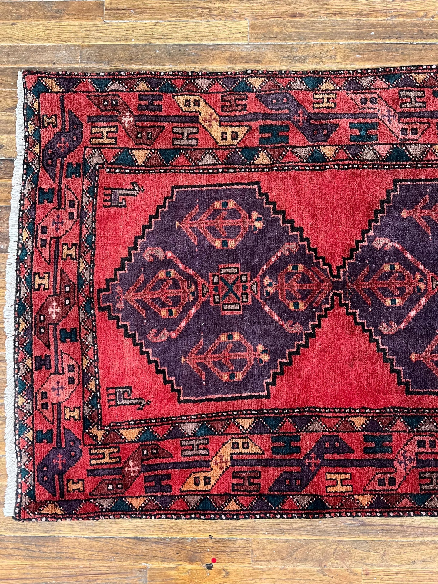 Persischer Vintage-Läufer | 9’9” x 3’5”
