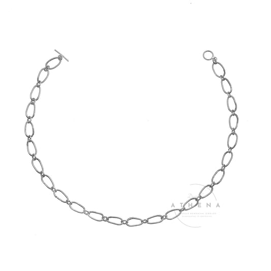 Radiant Linkage Necklace in Sterling Silver