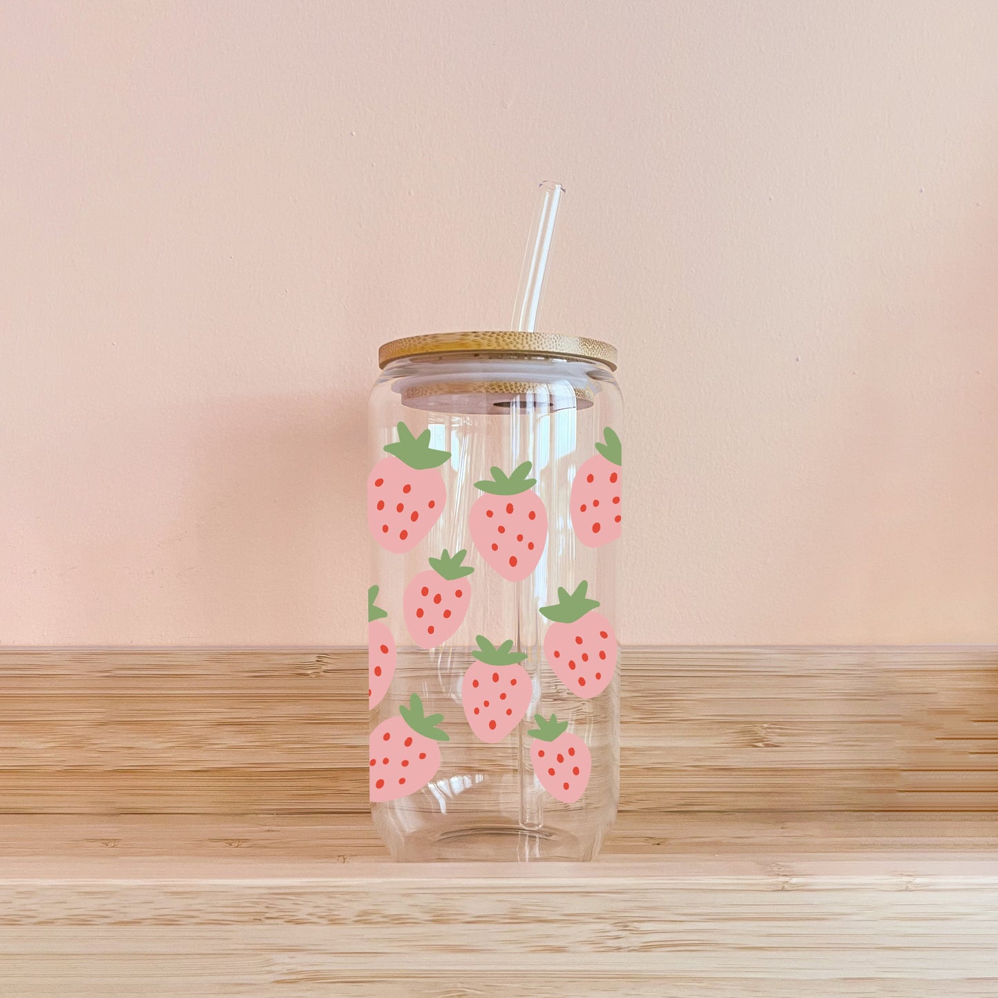 Boho glass - strawberry field