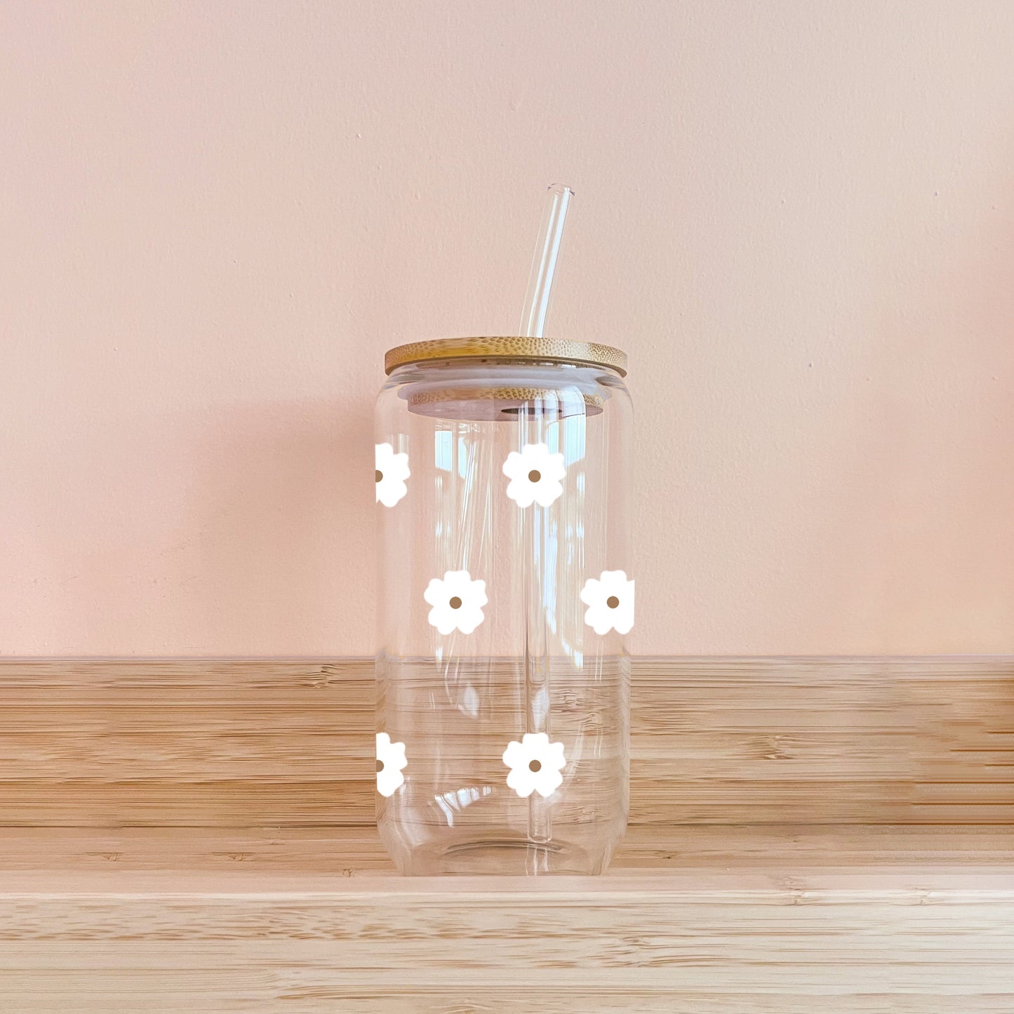 Boho Glas - Mini weiß