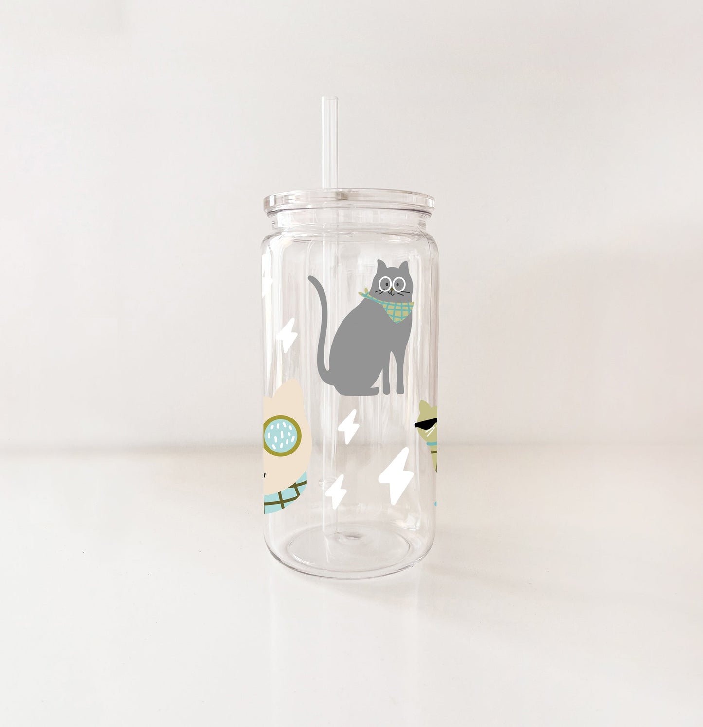 Plastic cup - Sage cats