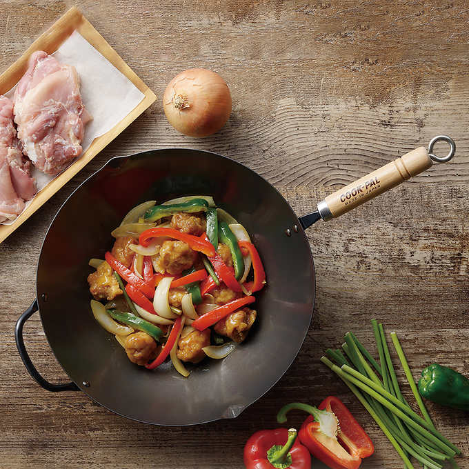 Yoshikawa Japan | Cook-Pal Ren Nitrided Carbon Steel Wok 36cm - Made in Japan