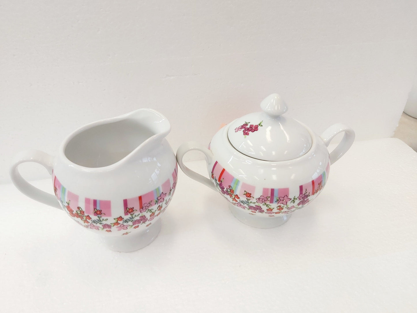 Luminarc Zuckerdose und Milchgießer Set Liberty mit Fuß, 4 Zoll