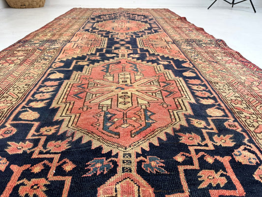 Für Todd reserviert - Persischer Aserbaidschanischer Läufer Teppich | 4' 1” x 10' 3"