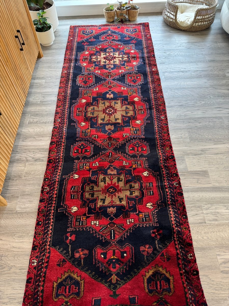 Persischer Hamadan Brückenläufer | 100 x 300 cm