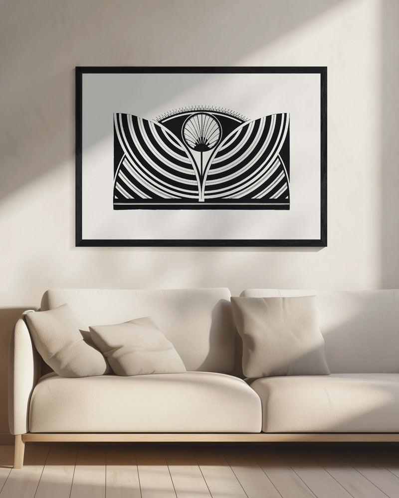 Wandkunst: Stilisiertes Blumenmuster