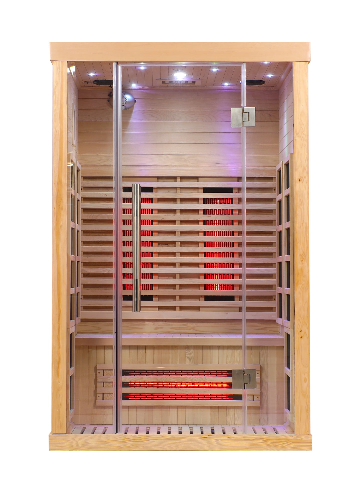 Blisspod | Venetian | Full Spectrum Indoor Premium Canadian Hemlock Low EMF Sauna | 10 Heaters | Chromotherapy & Reflexology | 2 Person