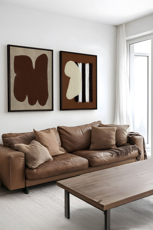 DUO TIEFE KONTRASTE (2 Werke auf gespannter Leinwand)