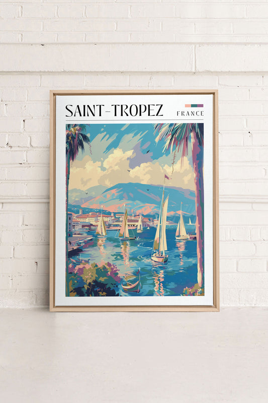 Saint-Tropez, Mischtechnik auf gespannter Leinwand