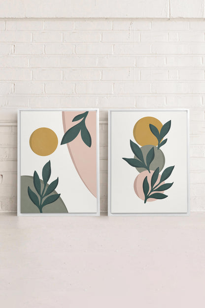 RADIANT FLORA DUO (2 Werke auf gespannter Leinwand)