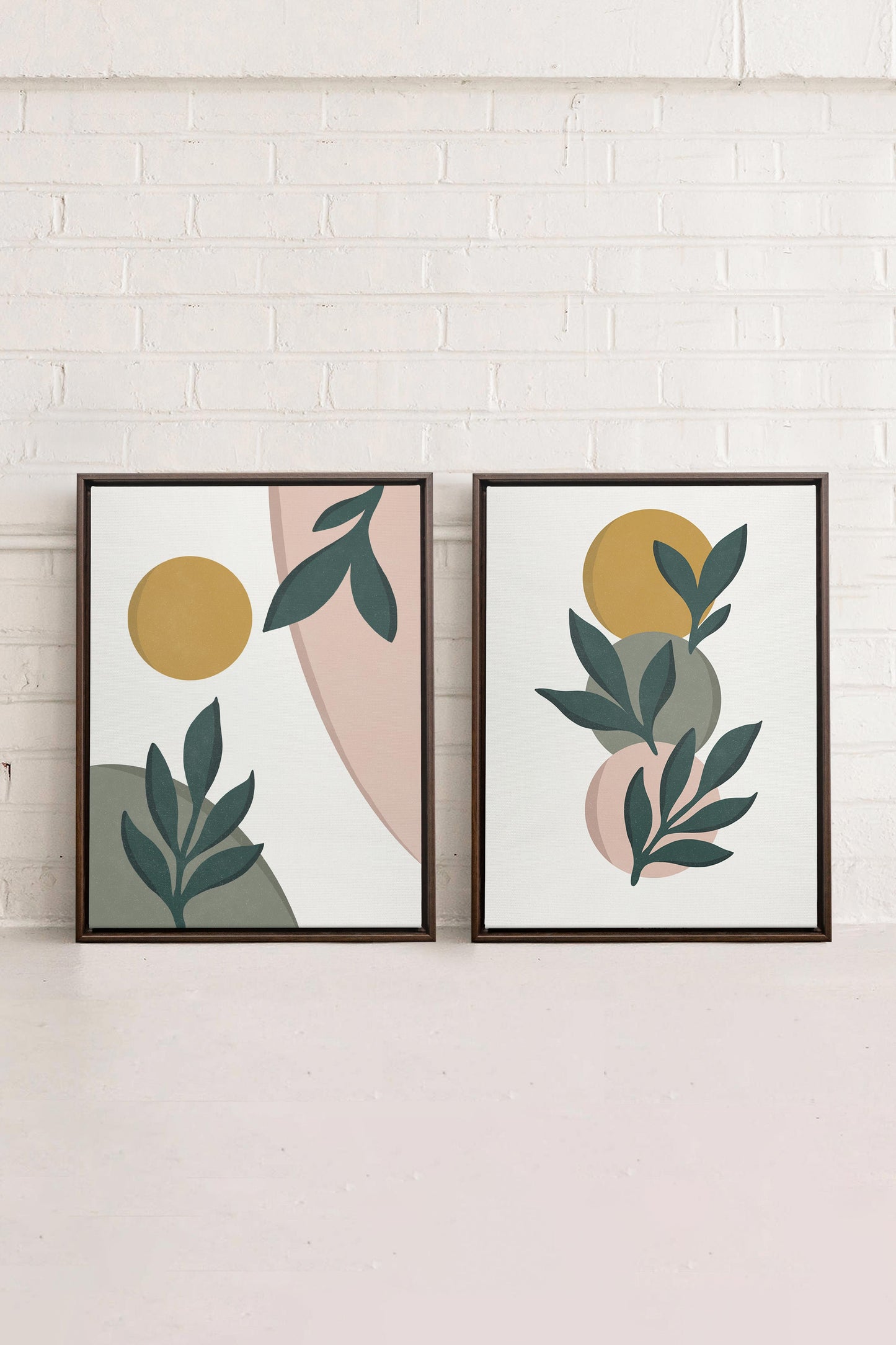 RADIANT FLORA DUO (2 Werke auf gespannter Leinwand)