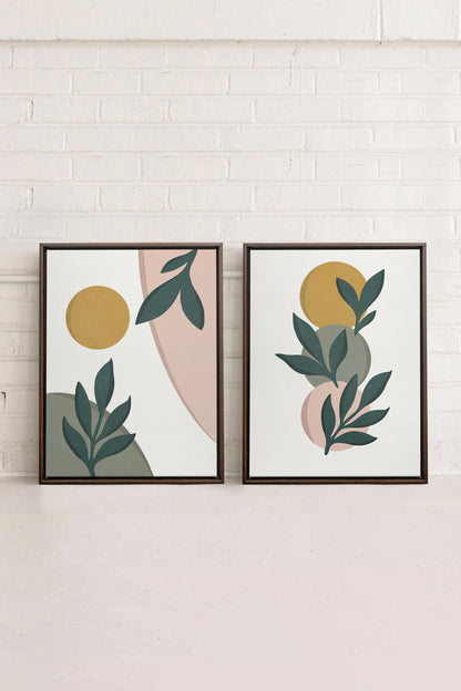 RADIANT FLORA DUO (2 Werke auf gespannter Leinwand)