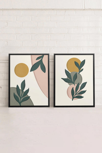RADIANT FLORA DUO (2 Werke auf gespannter Leinwand)