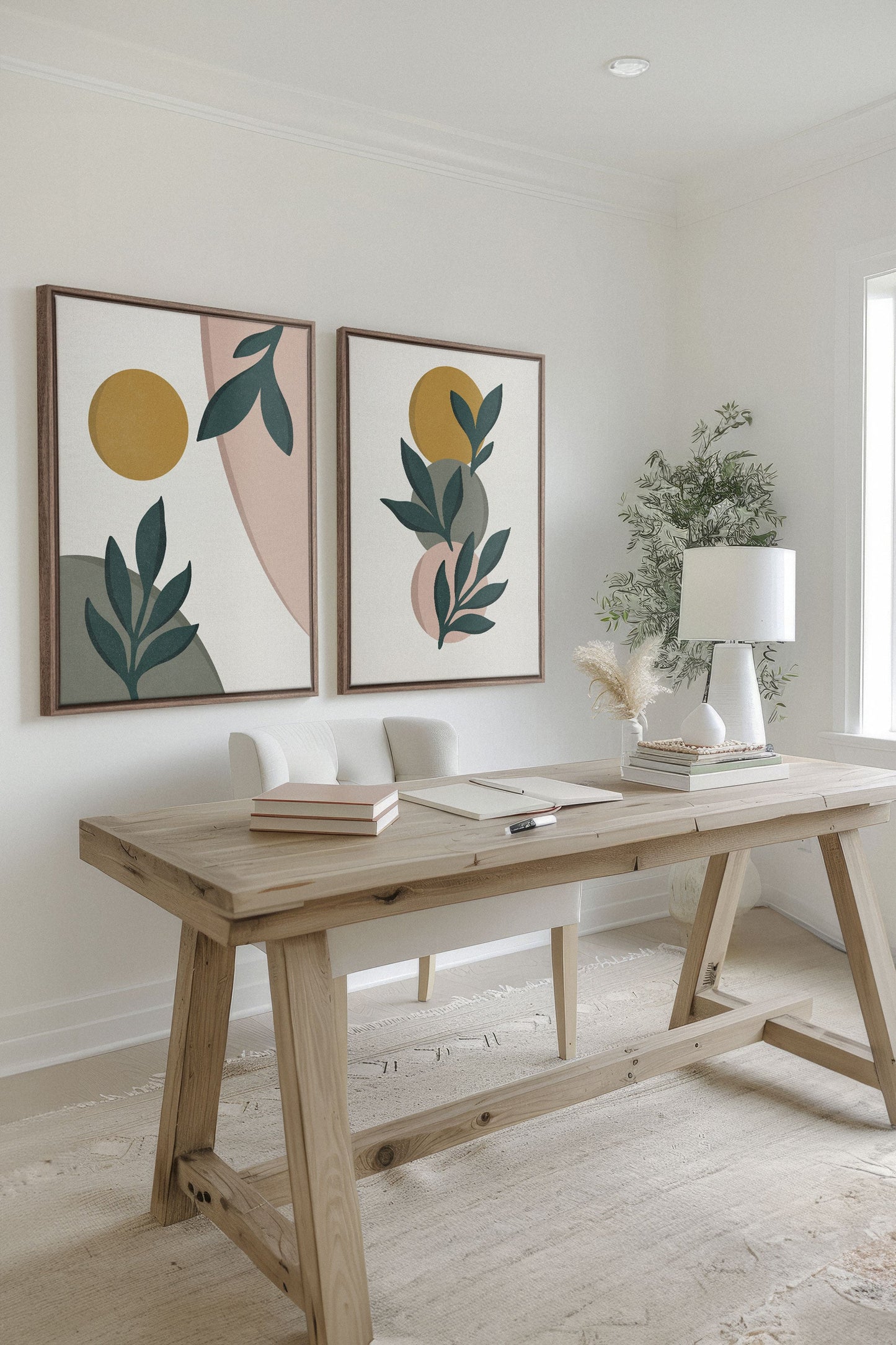 RADIANT FLORA DUO (2 Werke auf gespannter Leinwand)