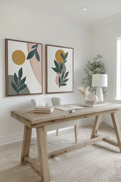 RADIANT FLORA DUO (2 Werke auf gespannter Leinwand)