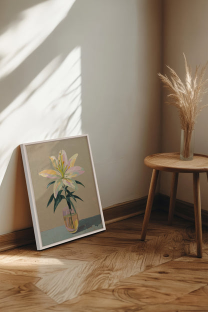 EWIGE LILIE, Kunstwerk auf gespannter Leinwand