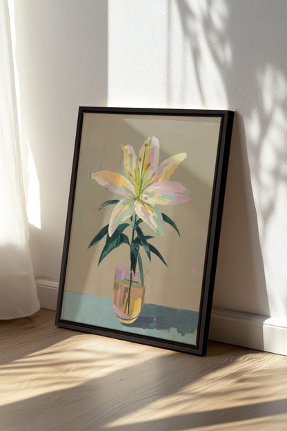 EWIGE LILIE, Kunstwerk auf gespannter Leinwand