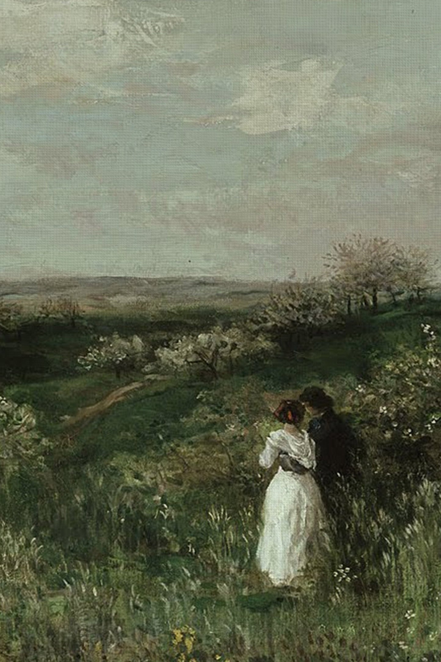LES AMANTS DU VENT, VINTAGE RAHMEN SILBER