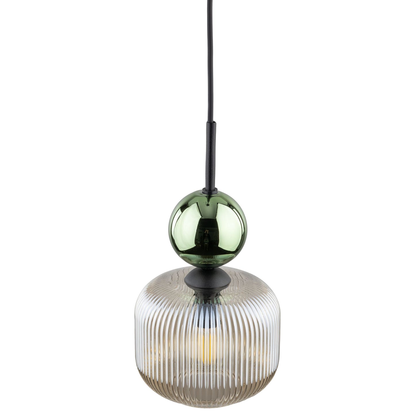 SOPHIA Ribbed Glass Pendant Light for Kitchen Island, Dining Room & Contemporary Interiors