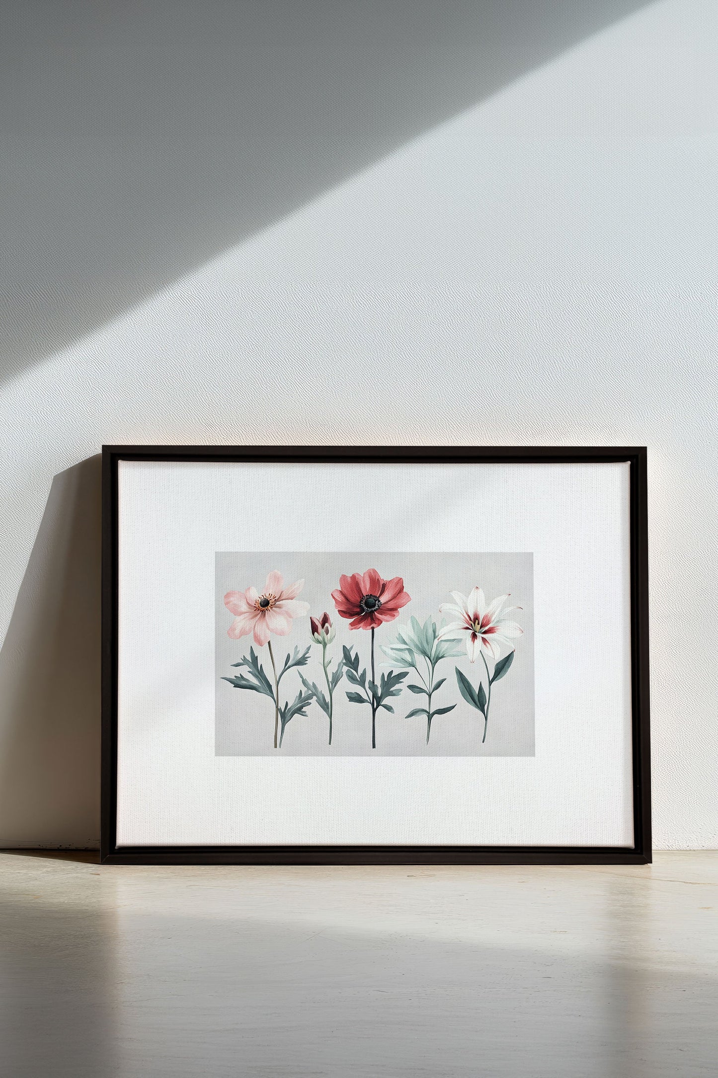 SAISONALE BLUMEN, Werk auf gespannter Leinwand