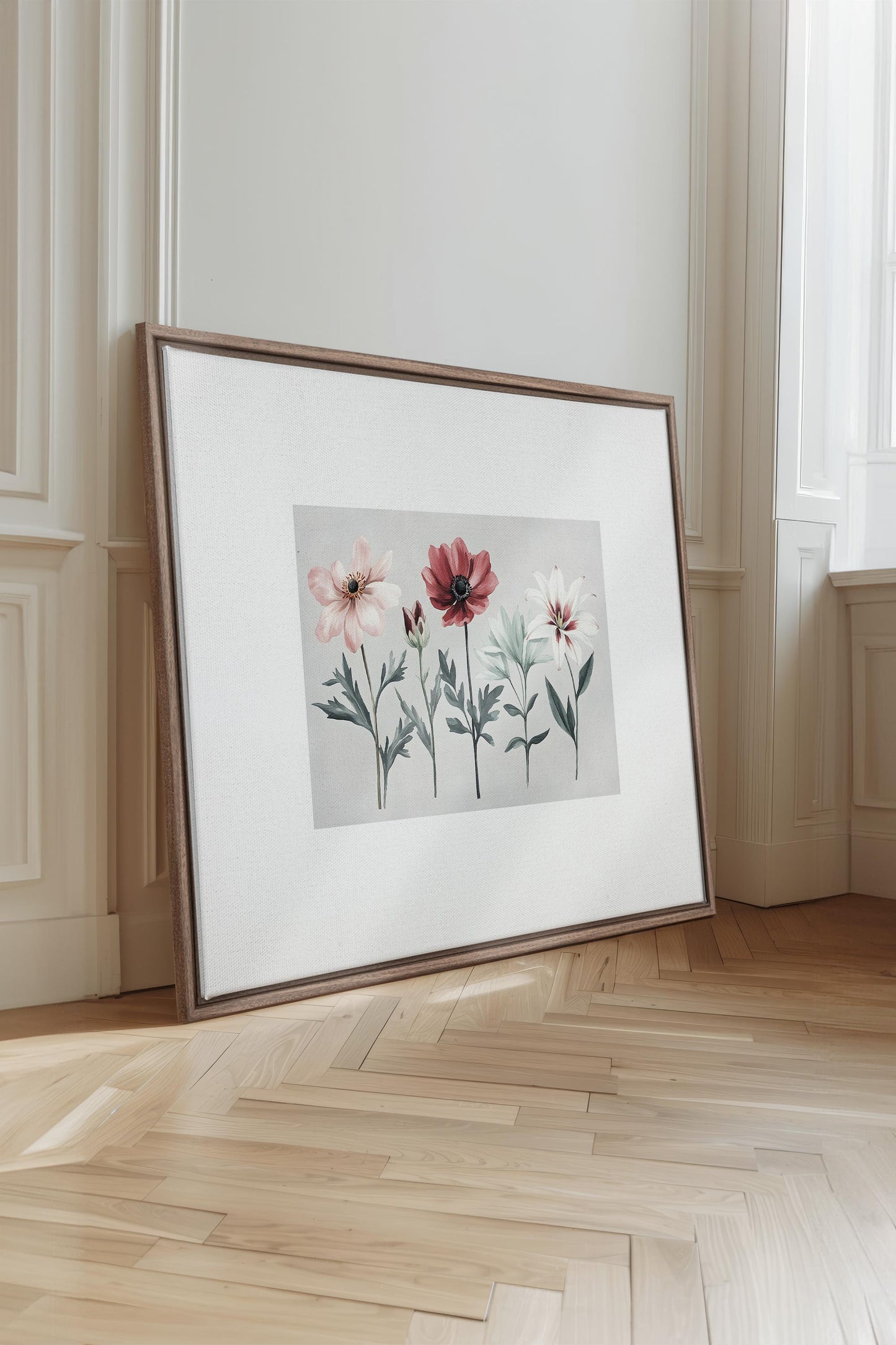 SAISONALE BLUMEN, Werk auf gespannter Leinwand