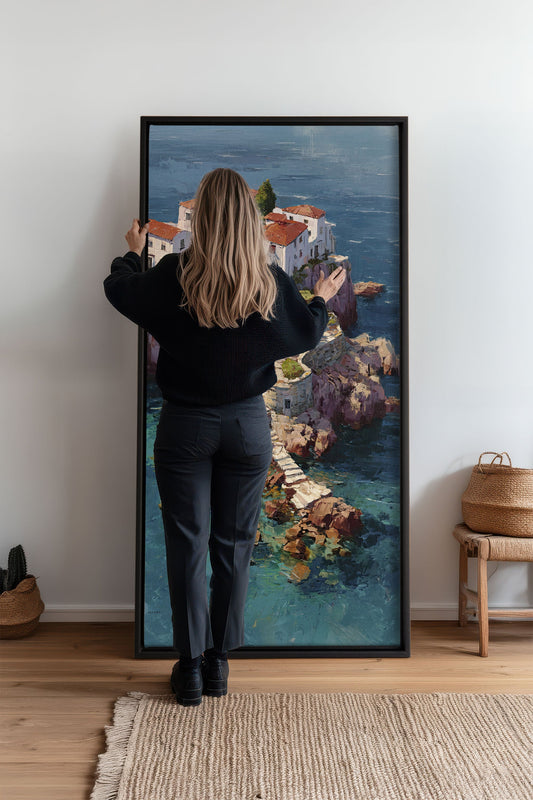 WEG ZUM MEER, Kunstwerk auf gespannter Leinwand