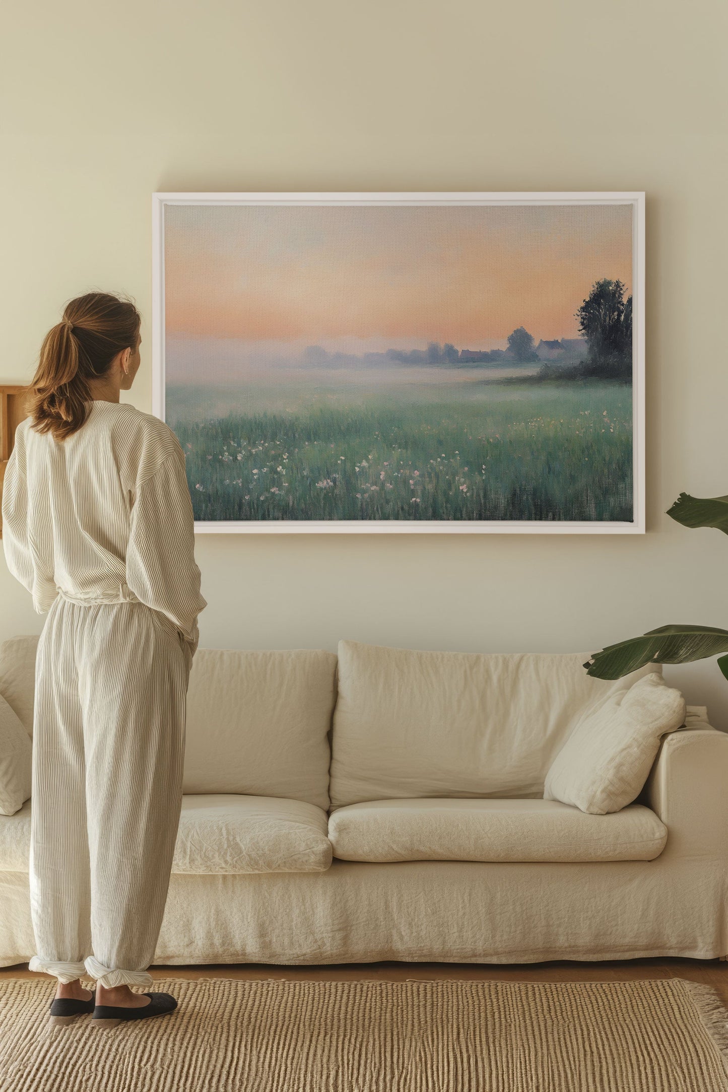 MORGENGLÜHEN, Werk auf Leinwand