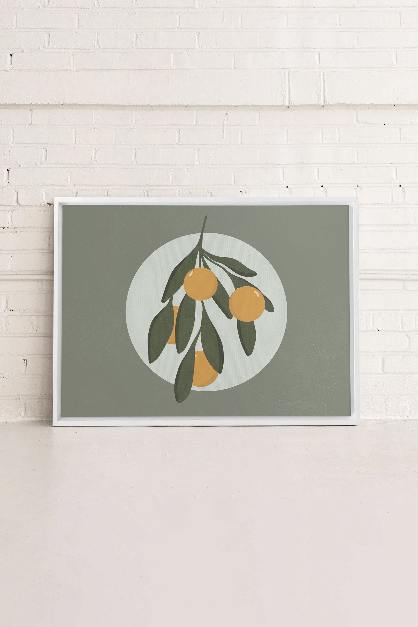 LUNAR CITRUS, Kunstwerk auf gespannter Leinwand