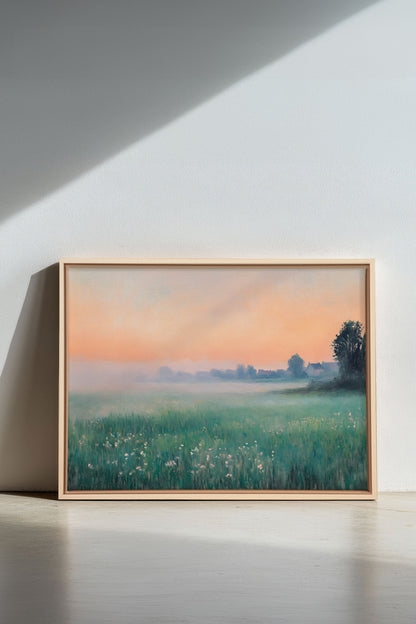 MORGENGLÜHEN, Werk auf Leinwand