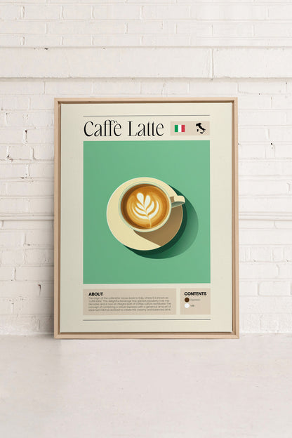 CAFFÈ LATTE, Mischtechnik auf gespannter Leinwand